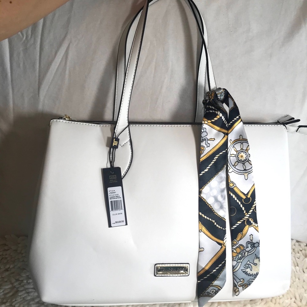 London Fog triple section satchel shoulder bag